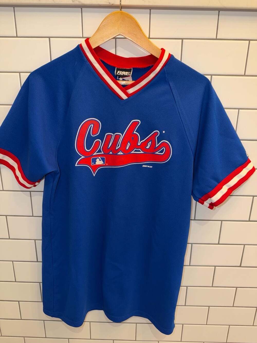 Vintage Bike Athletic Chicago Cubs MLB Pullover V-Neck Mesh Jersey #25